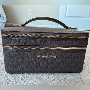 Michael Kors Dark Brown Toiletry Bag